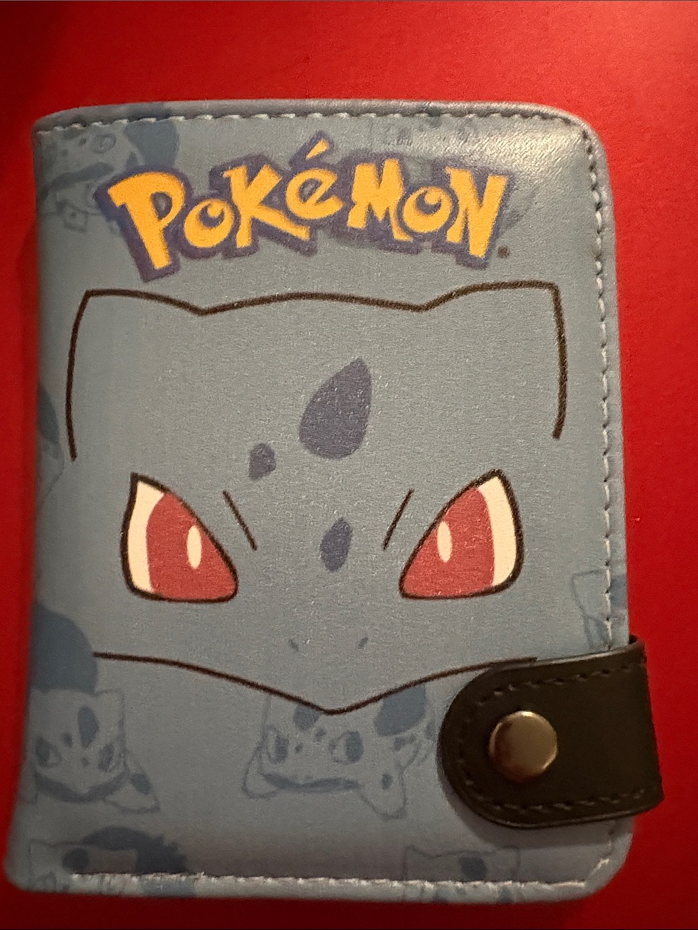 Pokémon Kids Blue Bulbasaur Wallet with Snap Closure  4” x 5” New